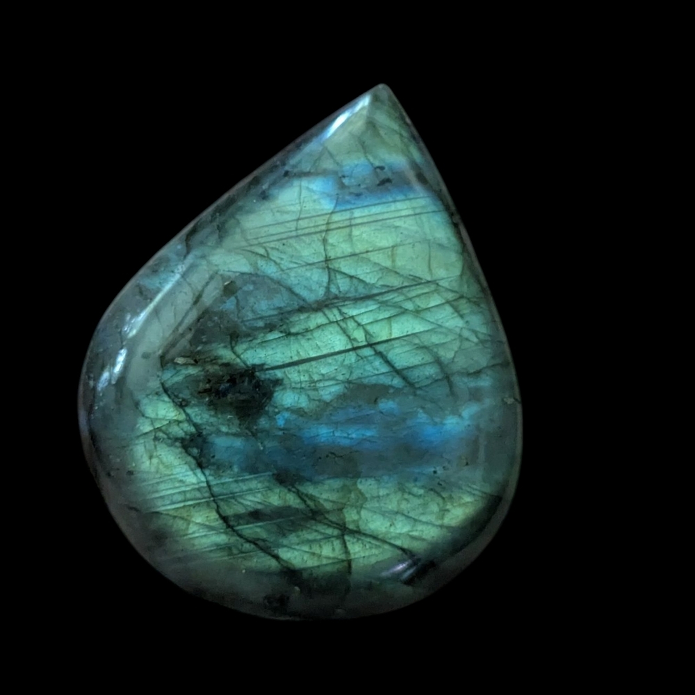 Large Labradorite Teardrop Gemstone Cabachon - Picture 3 of 17